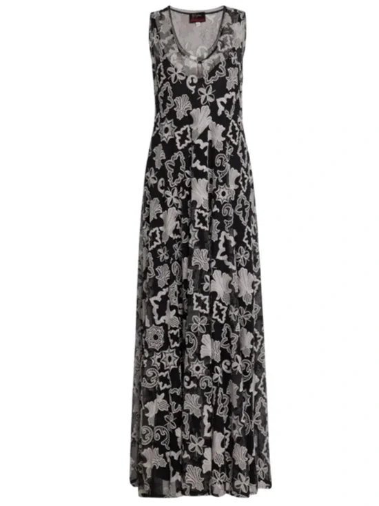 Johnny Was Mazzy Bias Dress, an elegant A-line maxi designed for flared, size S - Picture 6 of 16